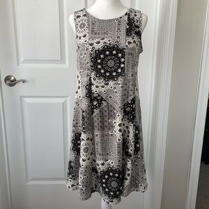 Philosophy Patterned Sleeveless Dress